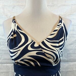 Ann Taylor Swirl Print Midi Dress